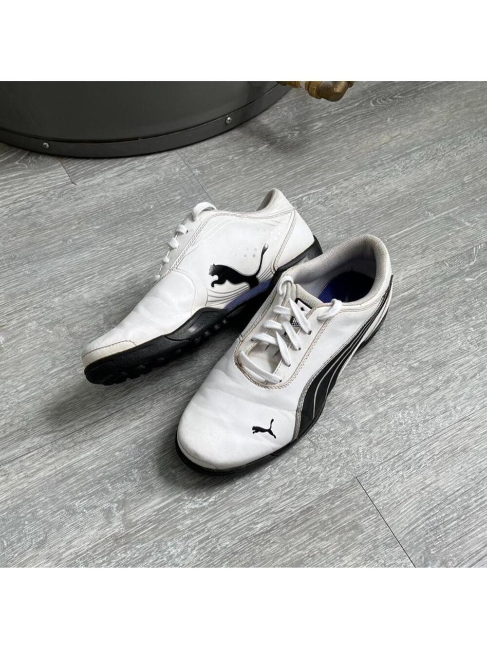 White / Black Puma Lace-Up Sportswear / Activewear / Golf Shoes / Sneakers
